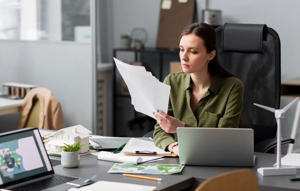 Une femme qui a obtenu un bon poste dans l'assurance en alternance